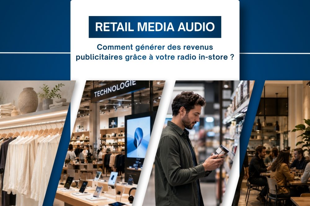 Recevez notre livre blanc pour tout comprendre sur le Retail Media Audio et la monétisation de votre radio in-store